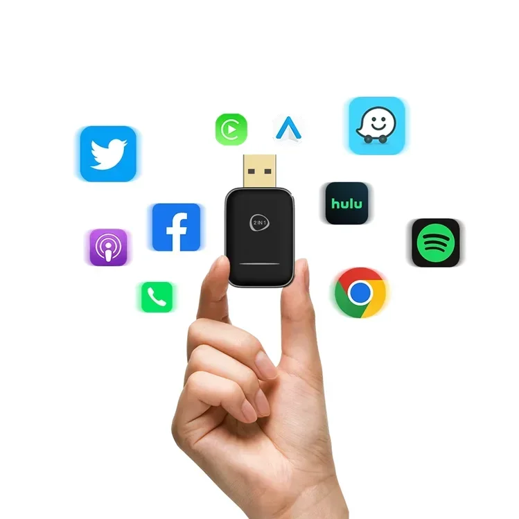 

In stock Mini Wireless Carplay Adapter Autos Netflix Access for Android Cars Auto Electronics Car Accessories