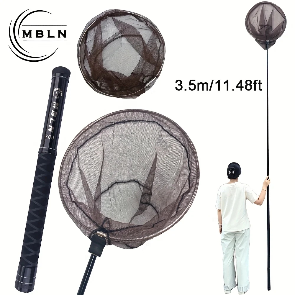 

MBLN 3M Rock Fishing Net Carbon Firber Telescopic Hand Net Ultra Light Carp Fishing Net Catch Fish Net