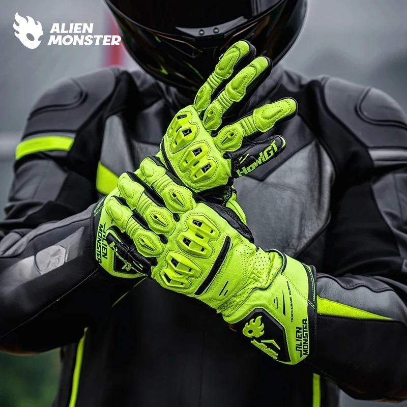 

Alien Monster Roar GT Gloves Motorcycle Leather Locomotive Equipment Summer Riding Track Competitive CE2 Certification