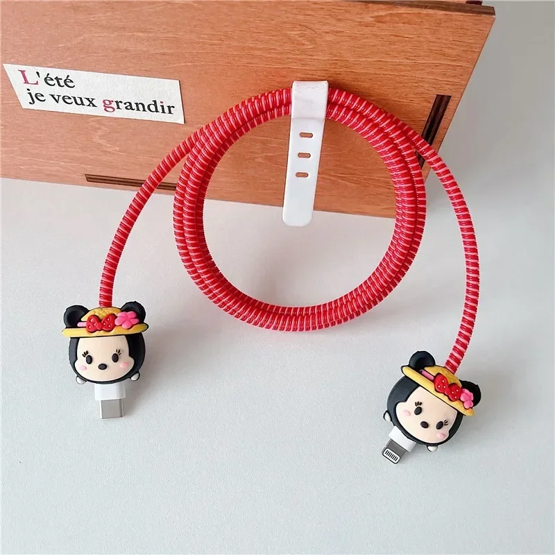 Cartoon Data Cable Protective Case Suitable for Apple Huawei Charging Cable Universal Drop Resistance Protector Cable Organizer