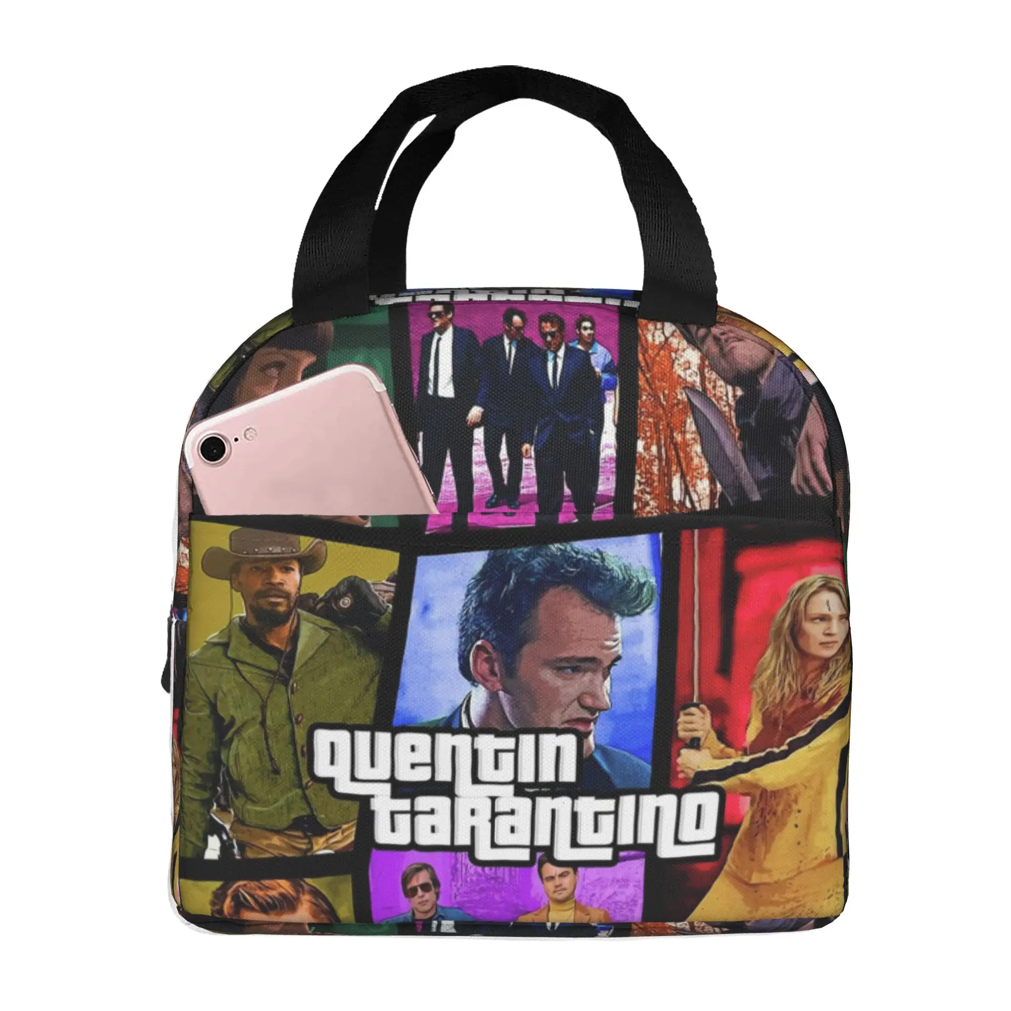 Quentin Tarantino Movie Collage Cute Pencil Case Boys Girls Big Capacity Pulp Fiction Kill Bill Pencil Box Students Stationery