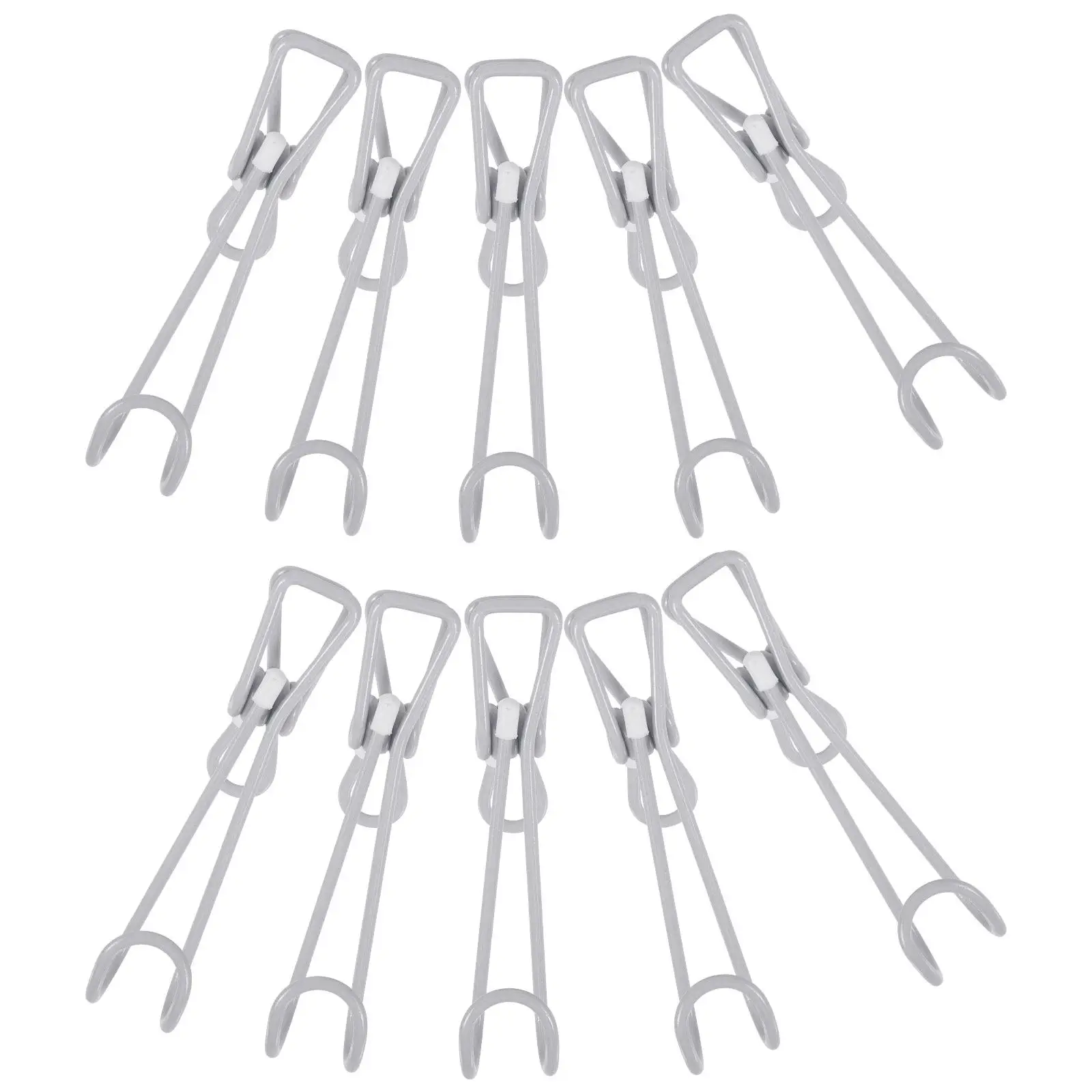 10Pcs Premium Metal Spring Clip Hooks Fine Workmanship Resistant Long Tail Hanging Clips for Kitchen Bathroom Office
