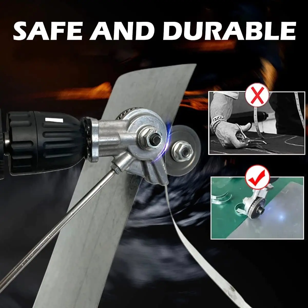 Electric Drill Plate Cutter Metal Sheet Cutter Tool Free Cutting Tool Nibbler Sheet Metal Cut Plate Punch Scissors