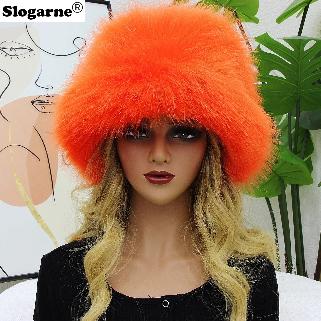 

Women Warm Fluffy Fur Bucket Hat Thick Cold Plush Faux Fox Fur Hats Cover Head Cap Ear Protection Girls Winter New Gifts Berets