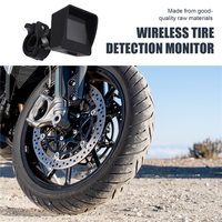Solar Wireless Tire Pressure Monitoring System Motorcycle TPMS Tire Pressure Monitor LCD Display 3 External Sensors