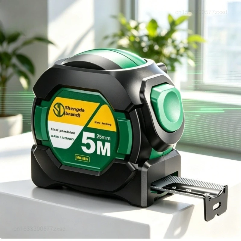 New Tape Measure Self-locking Steel Tape 3M 5M Meters Metric Tape Measure High Precision Wear-Resistant Construction Tools