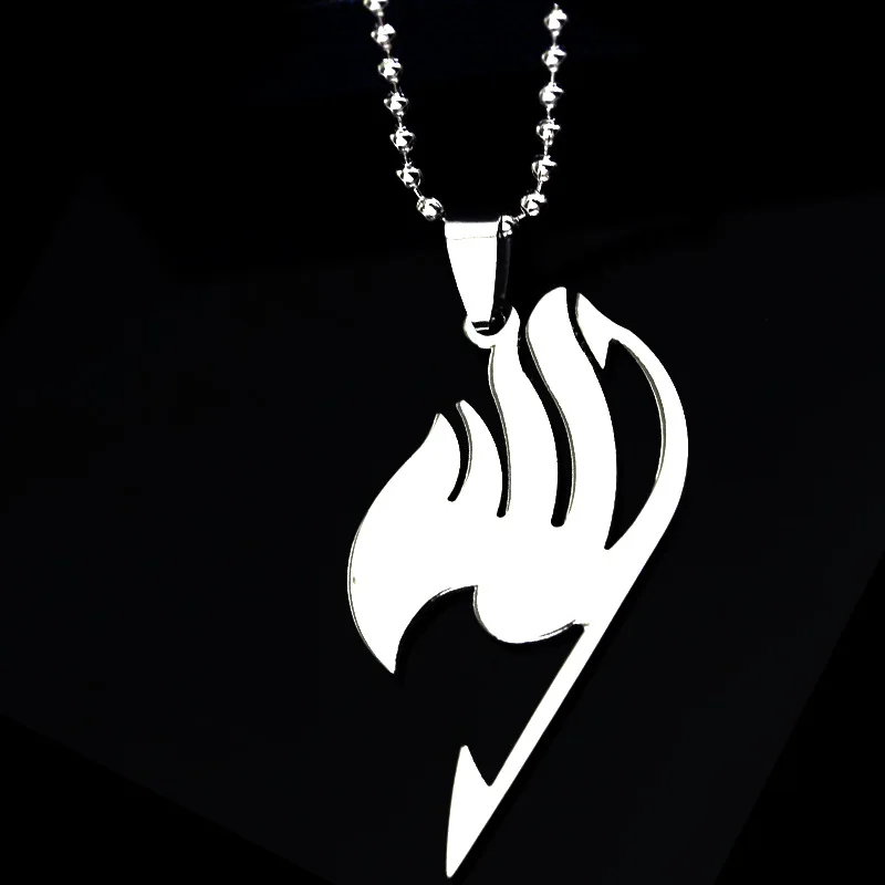 Hot Sale Animation Fairytail Stainless Steel Necklace Union Logo Pendant Jewelry Wholesale Japan Anime Fans Collection