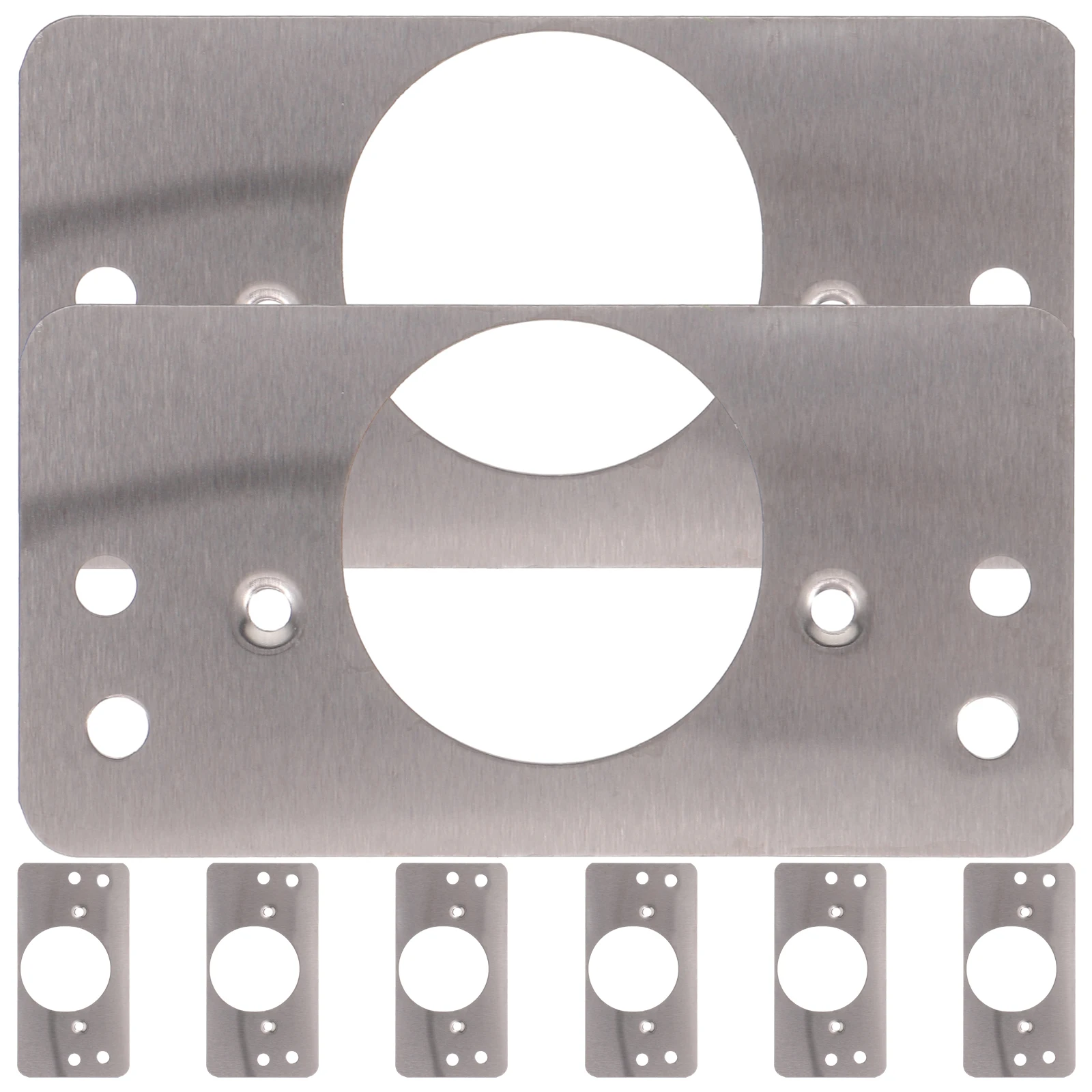 

8pcs Ball Shaped Lock Fixing Strike Filler Hole Cover Plate Stainless Steel Reinforcement Plate Covers For Front Door Knob
