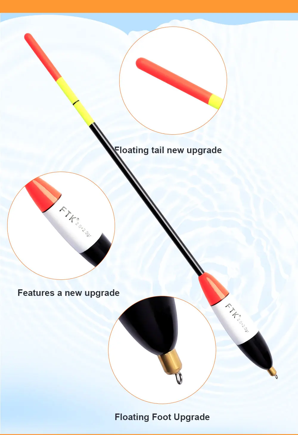 NGB 4 Stück/Packung Barguzinsky-Fichten-Kupfer-Angelposen, Gewicht 2+2g/3+2g/4+2g/5+2g für Karpfenangeln, Boje, Schwimmer – Detail 12