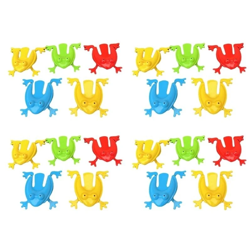 

652F Pack of 20 Novelty Jumping Leaping Toy Interactive for Kids 6-8 Bounce Gadgets Mini Colorful Toy