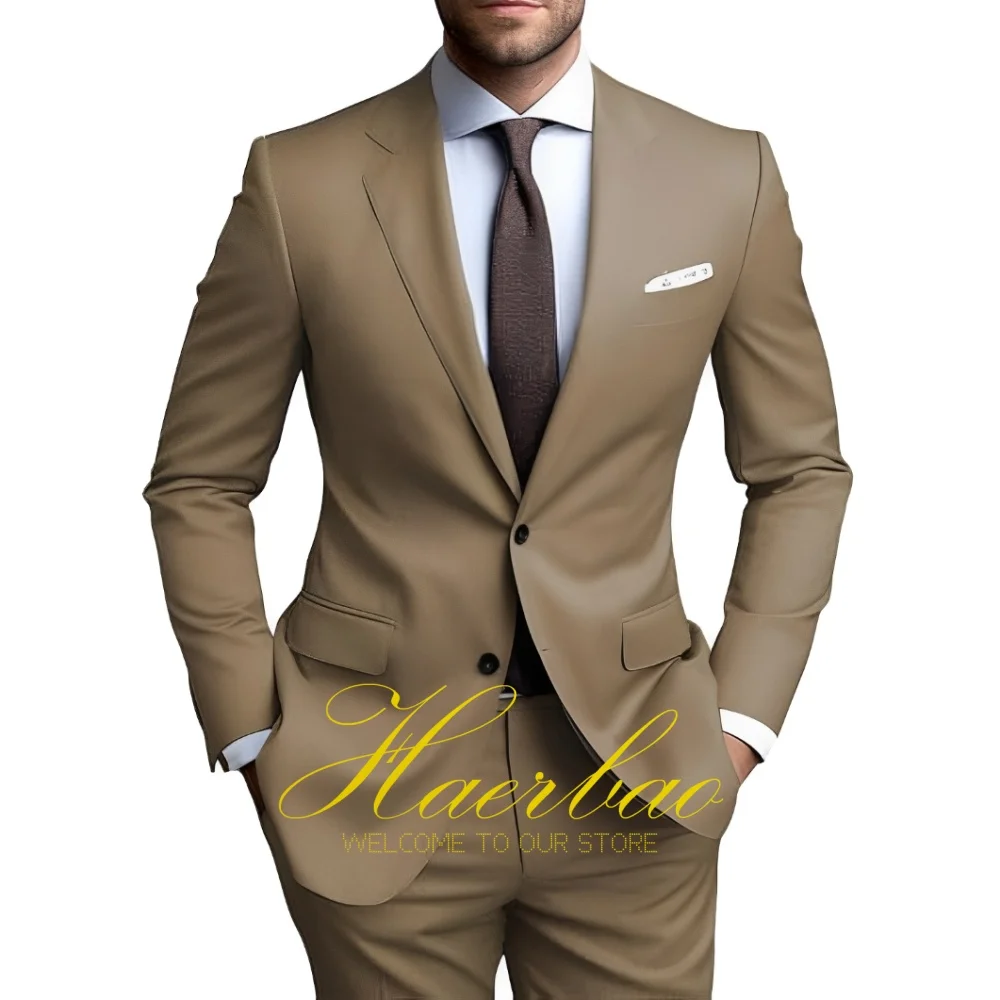 

Formal Men's Suit Slim Fit 2 Piece Single Breasted Suit for Men Wedding Tuxedo Business Jacket Pants Men Suits