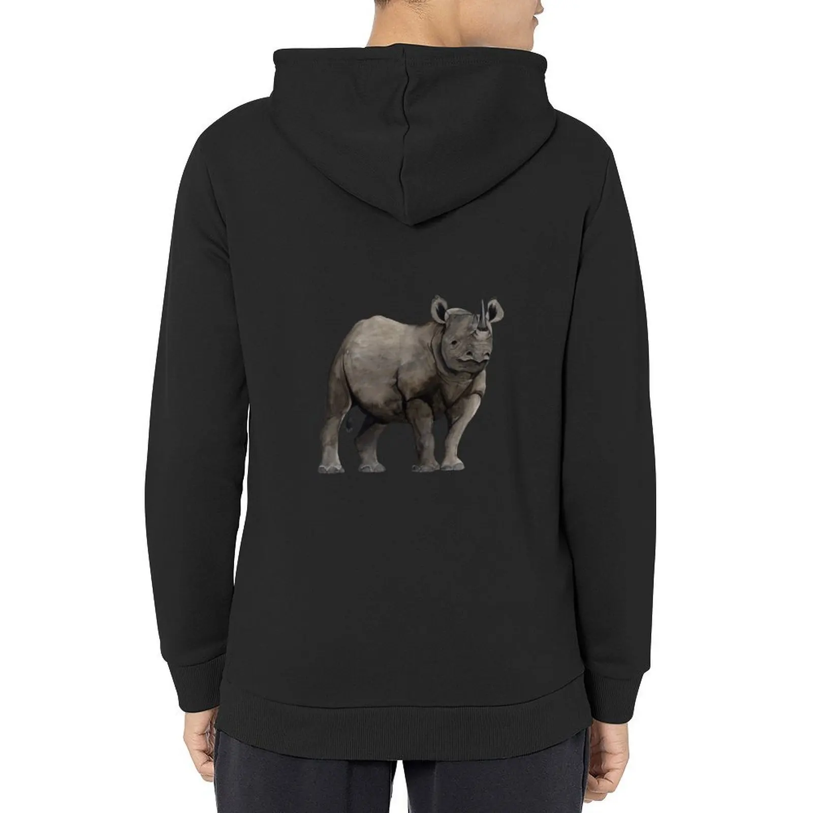 

BLACK RHINO Hoodie clothes for men anime clothes men's clothes mens clothing man hoodie