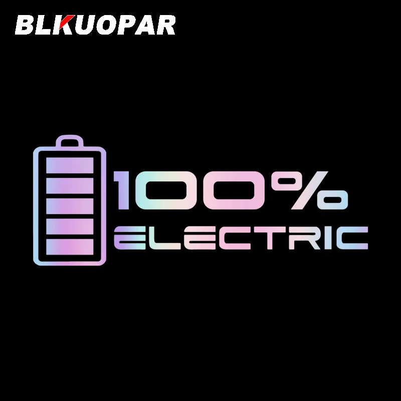BLKUOPAR Battery Level 100% Car Stickers Electric Fashion Decal Occlusion Scratch Die Cut Bumper Windshield Car Accessories