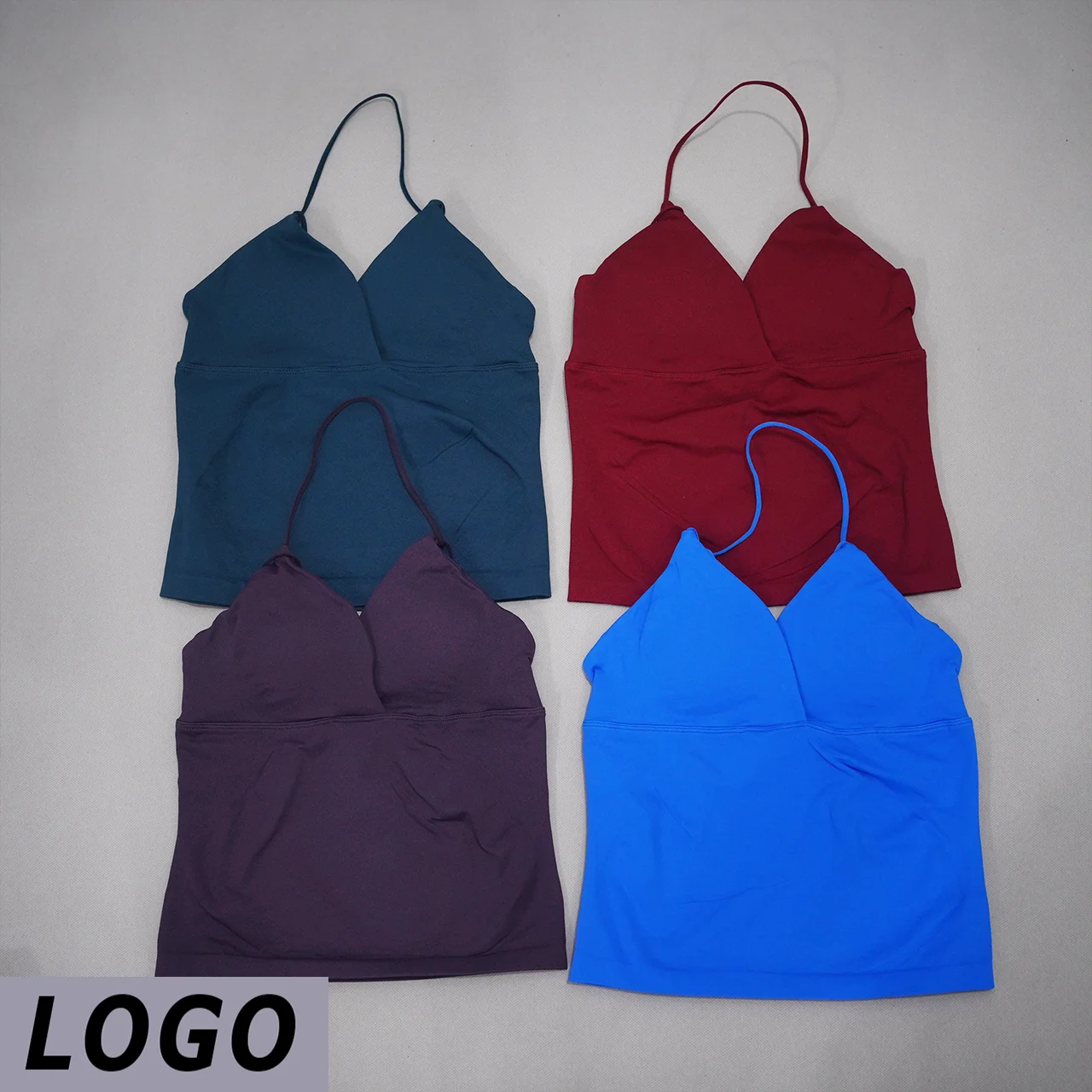 DF Vision Twist Front Longline Yoga Tank Top For Women Thin Strap Quick Dry High Elastic Push-up Vest Gym Running Fitness Traini