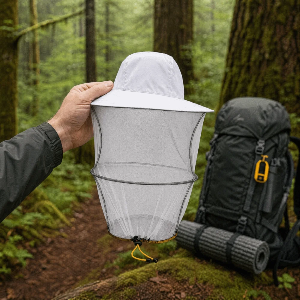 Thickened Mesh Beekeeping Hat Foldable with Brim Mosquito Net Hat Sunscreen Anti UV Protective Bee Hat Outdoor Fishing