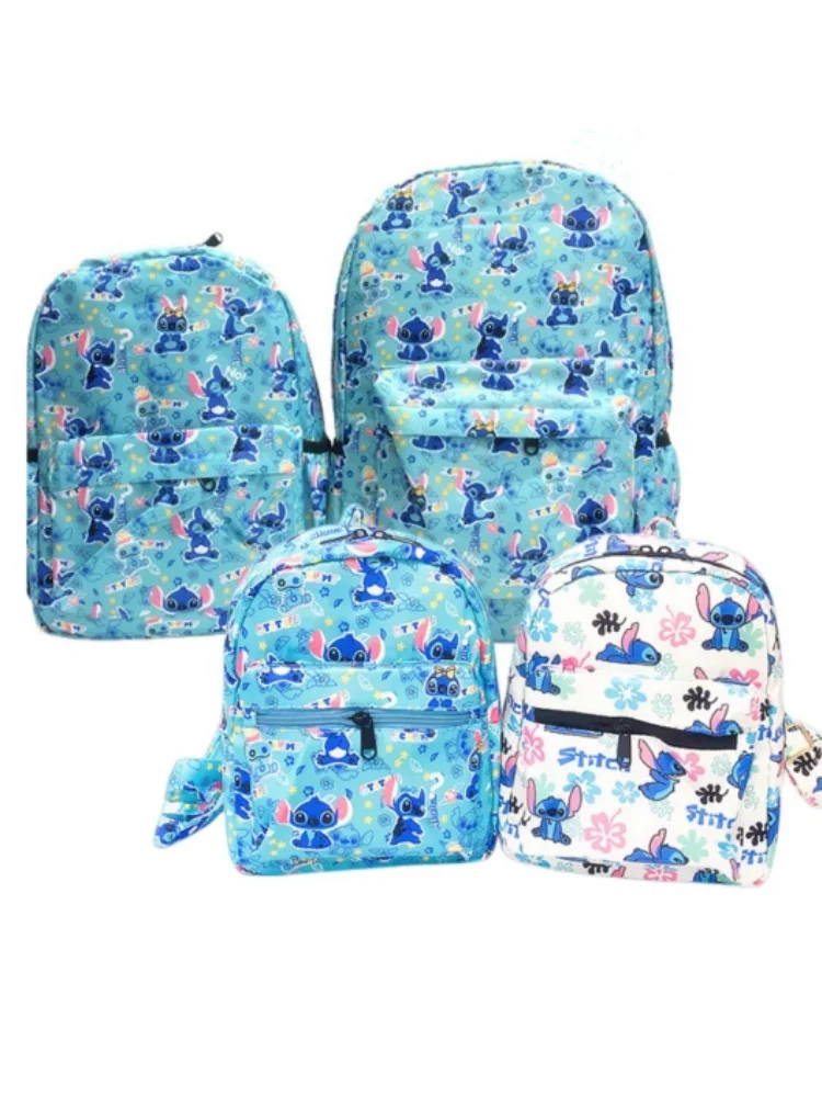 Kawaii Lilo & Stitch Kids Backpack Figure Stitch Print Kindergarten Pencil Case Boy Girls Shoulder Bag Children Schoolbag Gifts