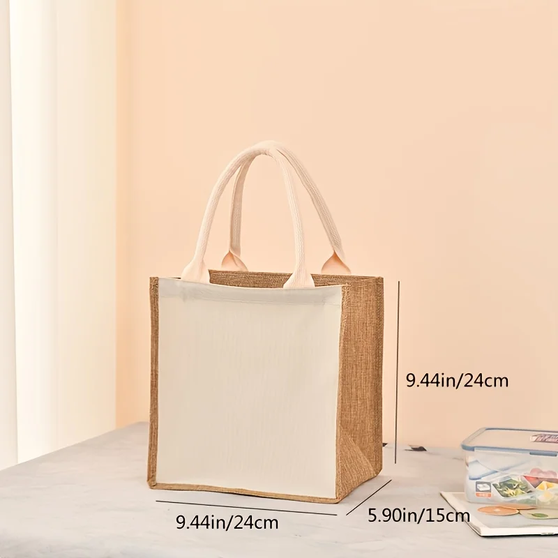 Upgrade zippered linen bag simple gift bag stylish shopping bag