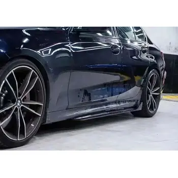 適用於BMW3系列G20 G28 2020+ 的碳纖維側裙保險桿擾流板杯翼裙邊側板汽車配件車身套件 10 最佳銷售 BMWG20側裙 - №4