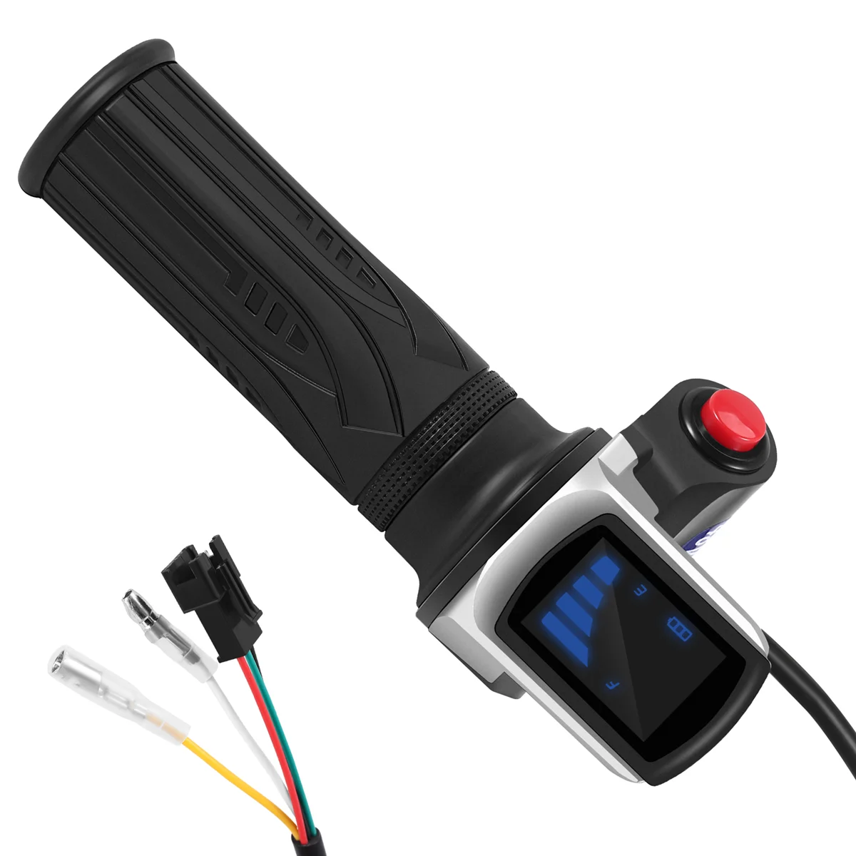 48V Electric Bicycle Scooter Speed Throttle Grip LCD Display with Switch EBike Twist Throttle Accelerator Handlebar Grip