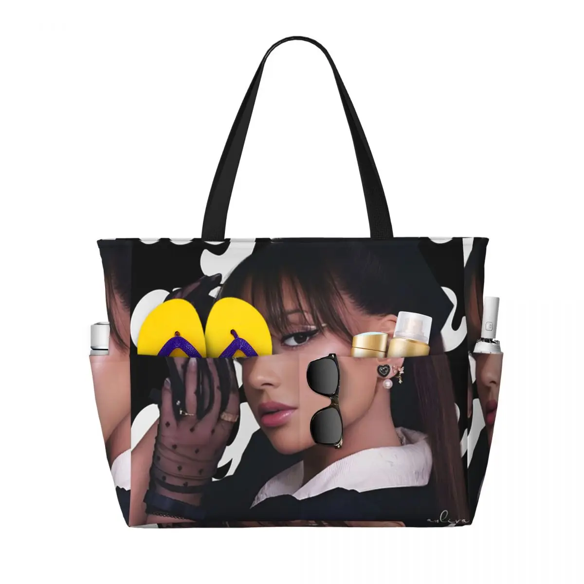 

Pop Art Ayliva In Liebe Beach Tote Bag Sport Gym Yoga Duffle Large Tote Bag Women Travel Bag Fitness bag