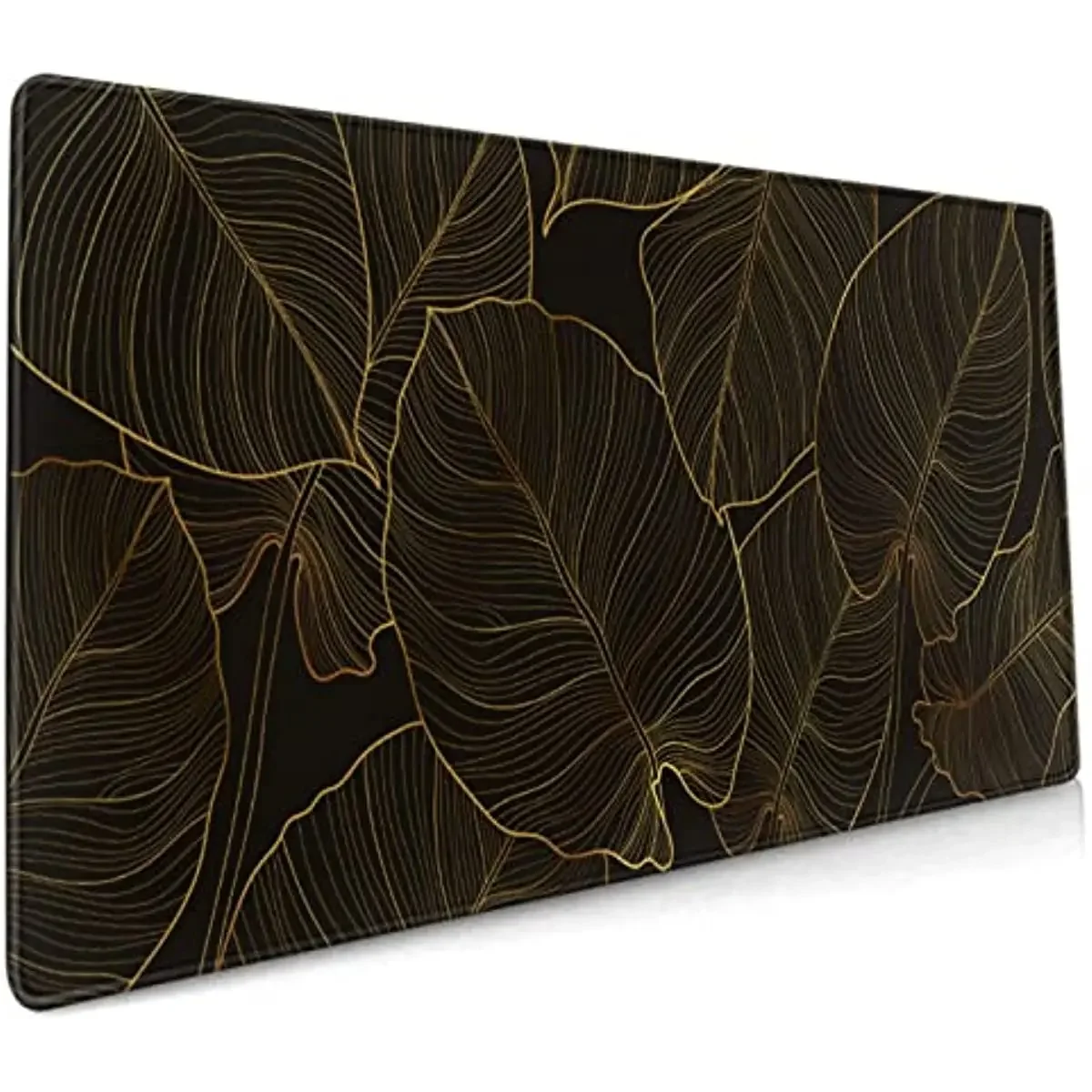 

Black and Gold Extended Gaming Mouse Pad 35.4 X 15.7 Large Desk Mat XXL Black Mouse Pad Non-Slip Rubber Base for Keyboard