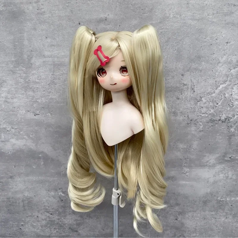 1/3 1/4 1/6 BJD Pop Pruik Dubbele Paardenstaart Steil Haar Leuke BJD Pruik Pop Haar Meisjes DIY Make Up Pop Accessoires