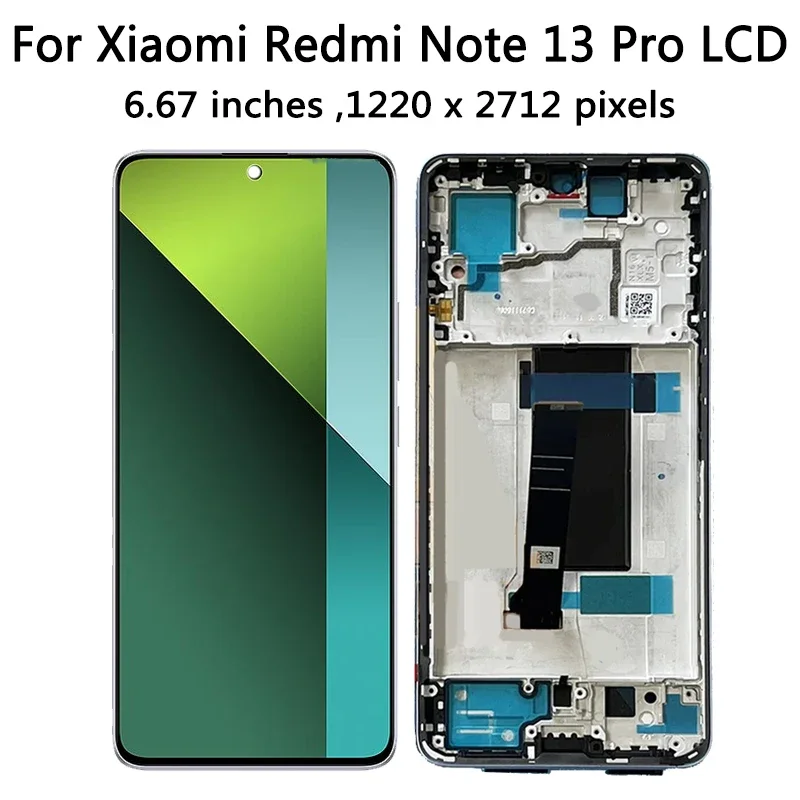 Imagem -03 - Amoled para Xiaomi Redmi Nota 13 Pro 2312dra50c 23117ra68g Display Touch Screen Digitador Assembléia Note13pro Mais Mais Display 6.67