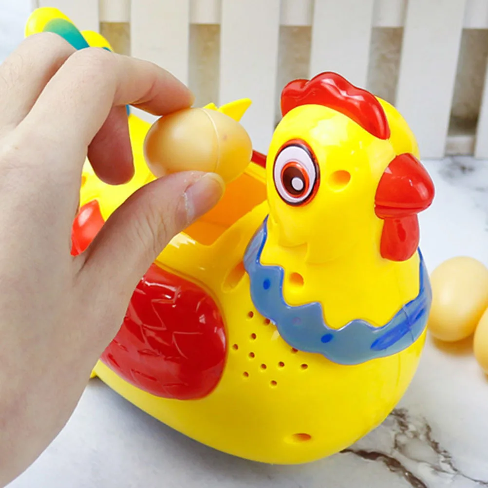 1 مجموعة الدجاجة الكهربائية وضع البيض التعليمية الغناء المشي الدجاج اللعب الاطفال هدية موسيقية التعلم المبكر لعبة الموسيقى للأطفال #4