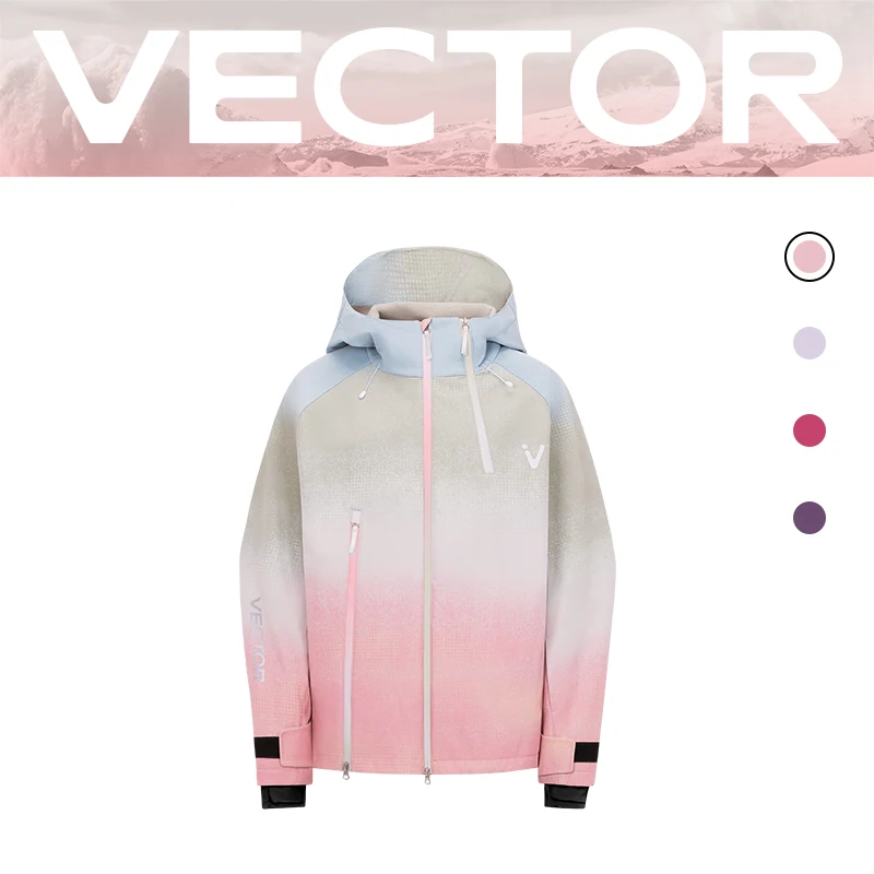 VECTOR Ski-jas voor heren en dames, skibroek, warme, winddichte winteroverall, hoodie, waterdichte kleding voor buitensporten, snowboard, 2026