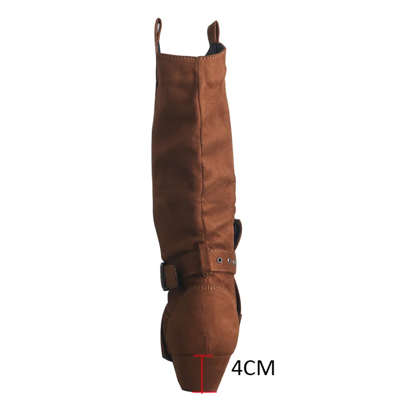 NONE 28 Farben Maßgeschneiderte Fersen- und Farblinie Damen-Tanzstiefel Beige Lange Stiefel zum Tanzen Wildleder Swayd Dance Stiefel Größe 43 4