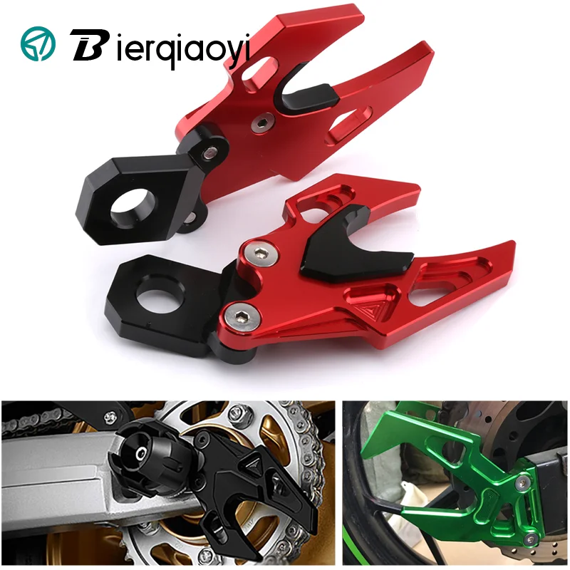 Motorcycle CNC Aluminum Rear Fork Chain Adjuster for Honda CB650F/CBR650F 2014-2020 Rear Axel Parking Support Hook Decoration