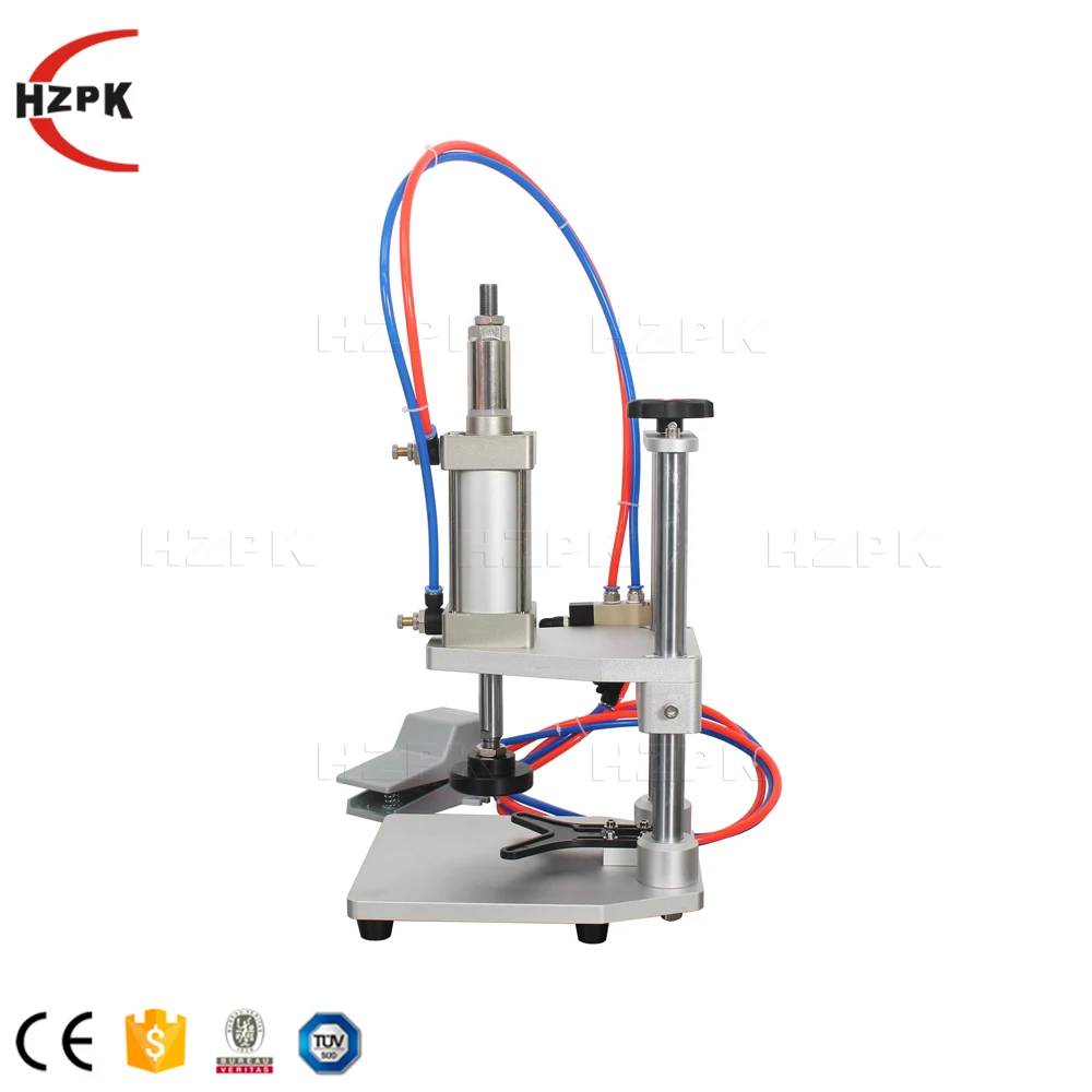 HZPK Oil Bottle Cap Handheld Glass Perfume Manual Wine Whiskey Bottle Stoppering Pressing Capping Sealing and Packing Machine