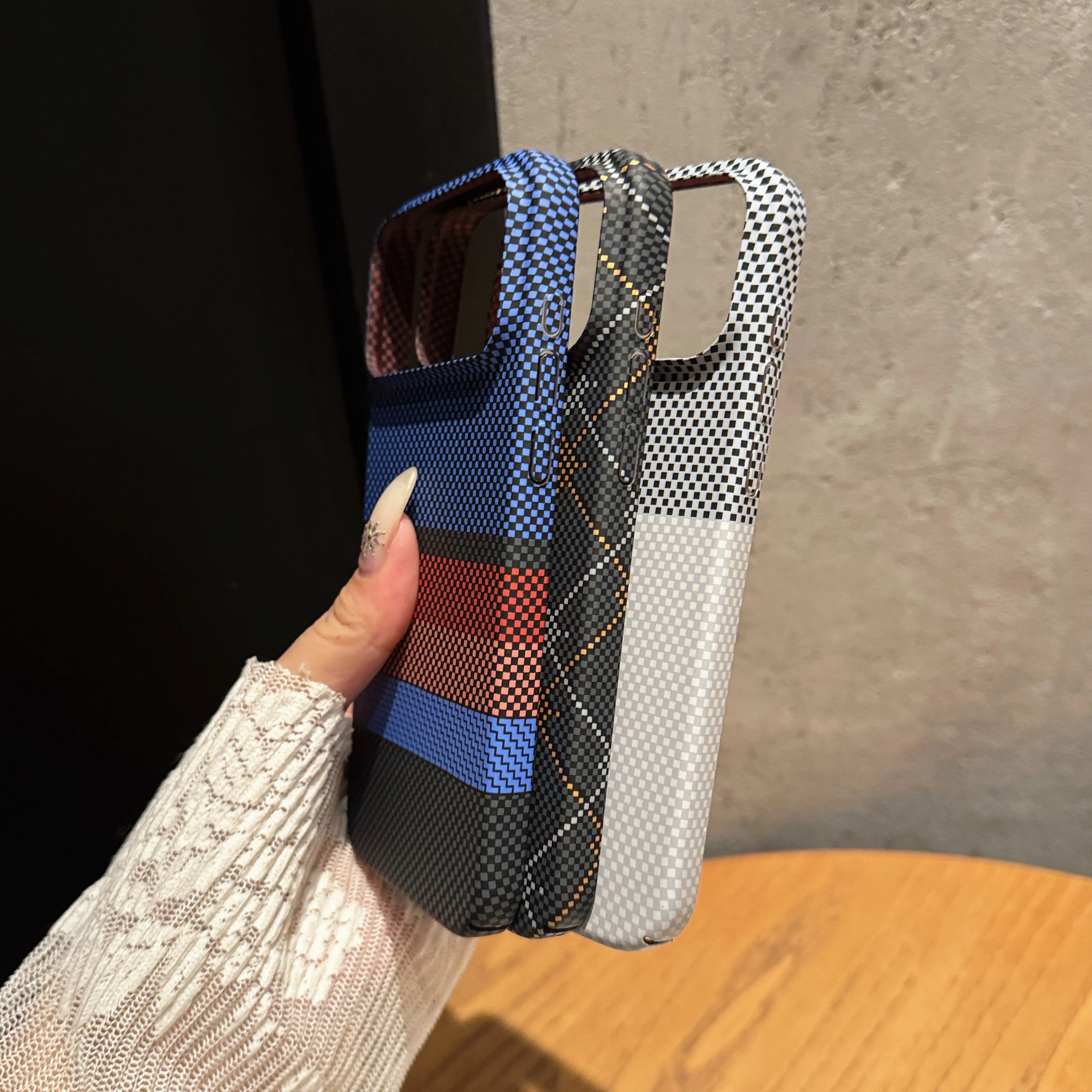 New Carbon Fiber Kevlar Pattern Phone Case For iPhone 17 Air 16 15 14 Plus 13 12 11 Pro Max Anti-scratch & Anti-Yellowing Cover - view 4