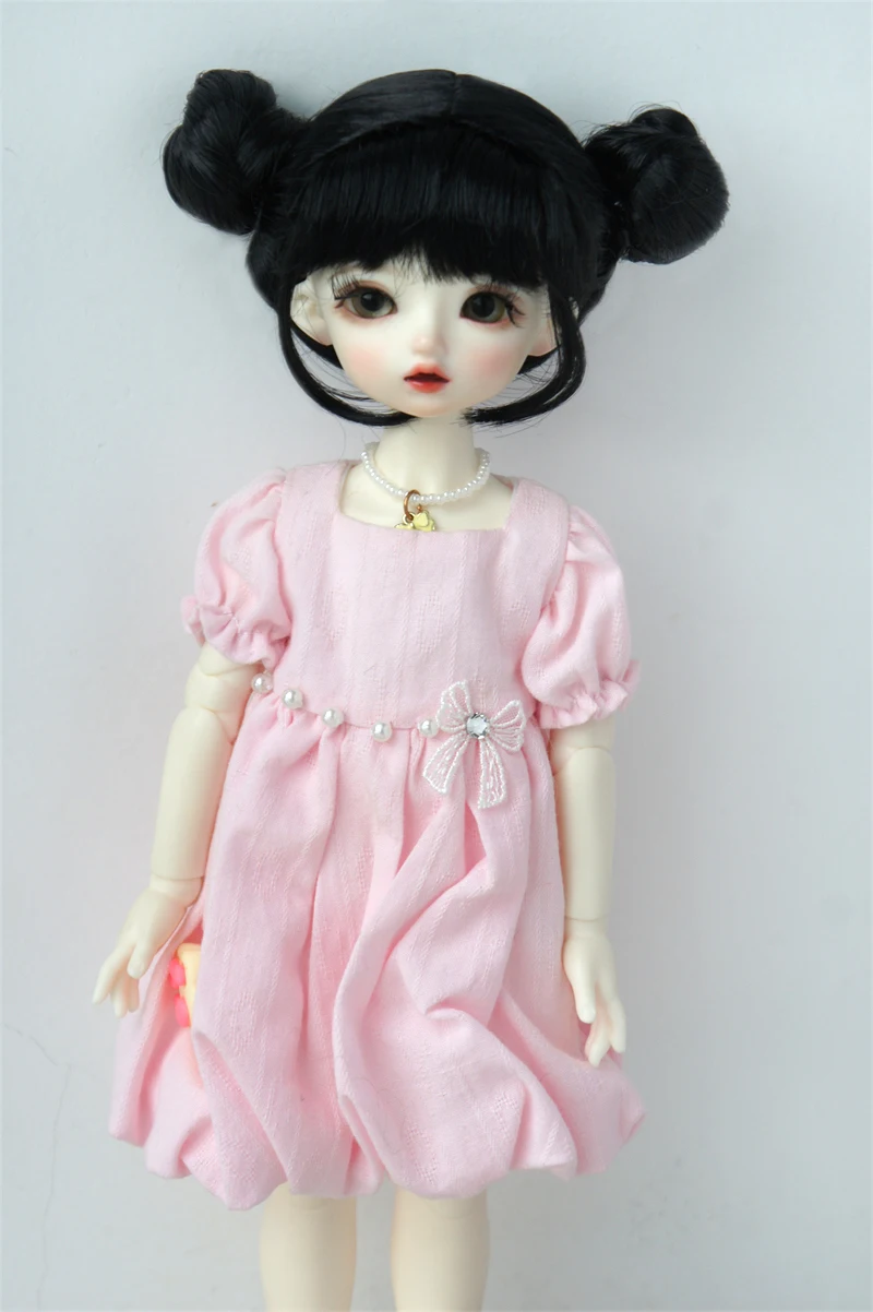 JD742 1/6 Nette Twin Brötchen BJD Synthetische Mohair Puppe Perücken Für Kopfumfang 16-18 cm Größe 6-7 zoll YOSD Haar Heißer Zubehör