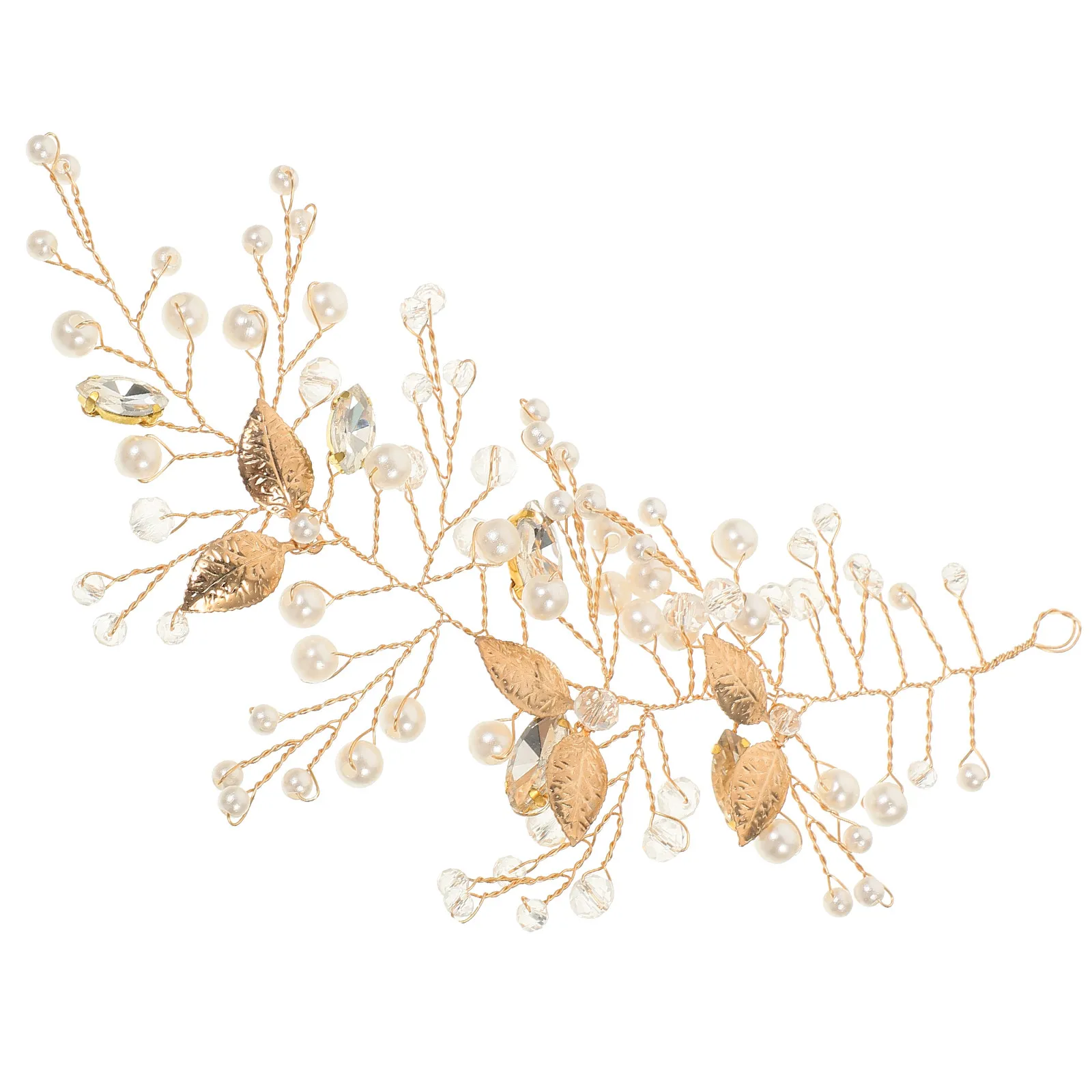 

Elegant Pearl Rhinestone Hairband Women Wedding Bride Headband Lightweight Bridal Hair Accessories for Birthday Graduation