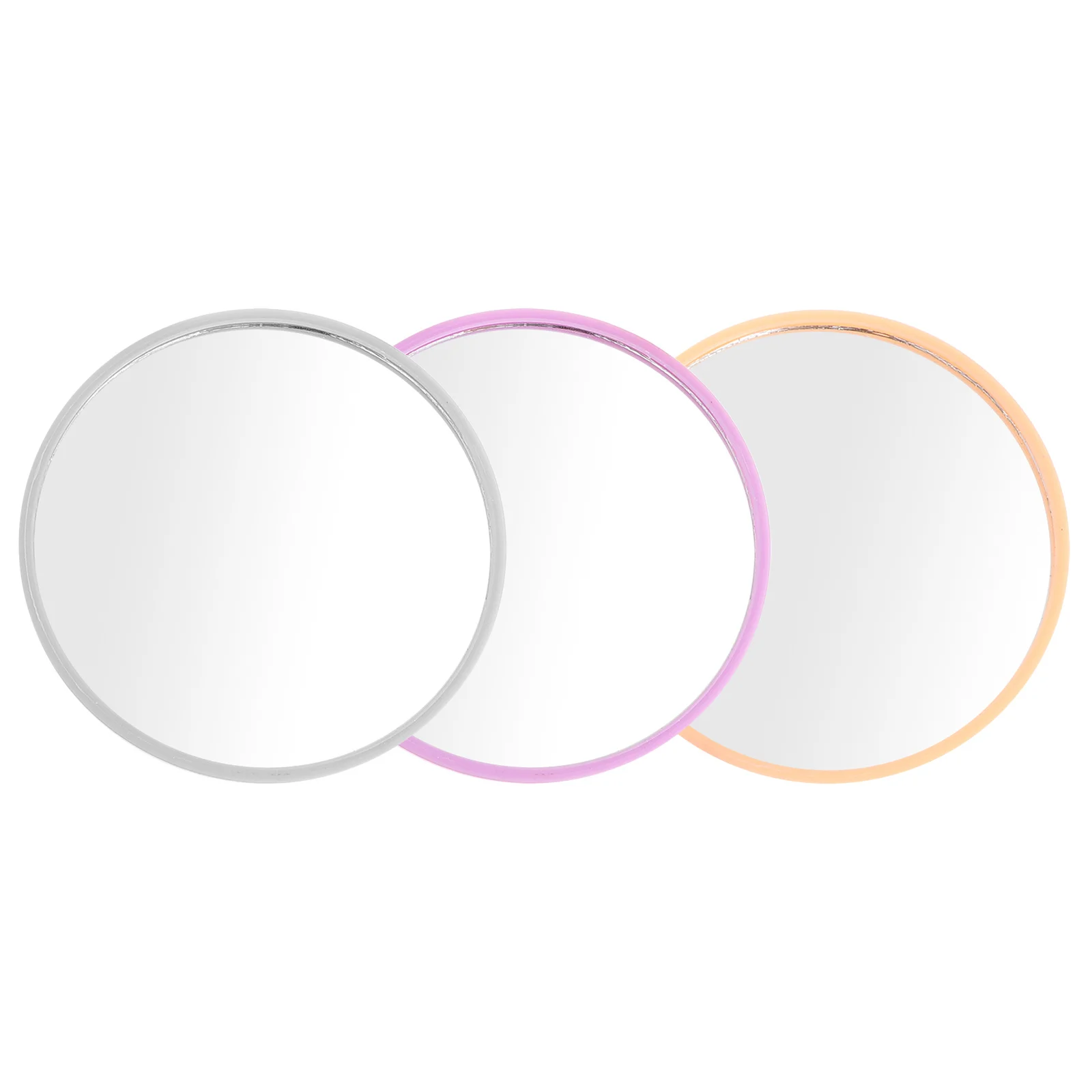 

24 Pcs Portable Makeup Mirror Premium Material Mini Small Random Color Round Compact Pocket Pattern