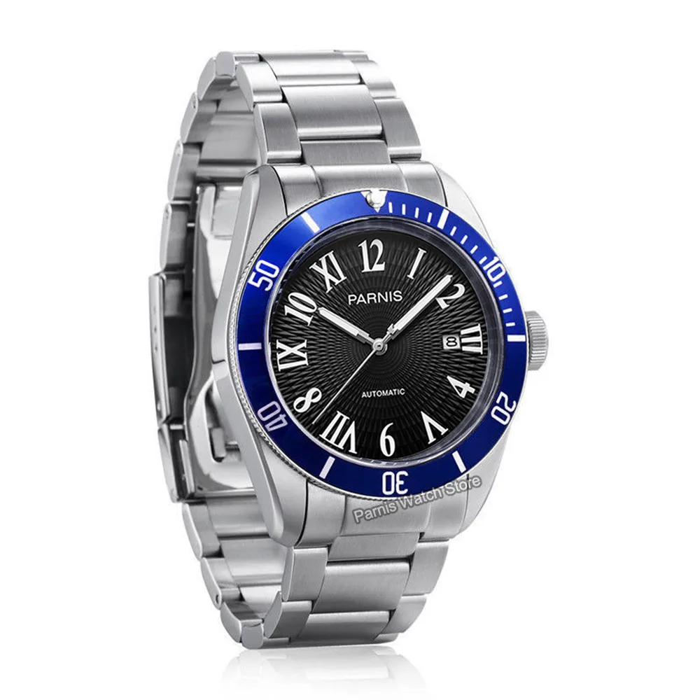 Parnis 41mm Sapphire Crystal Automatic Men's Watch Luminous Marker 10 ATM Waterproof