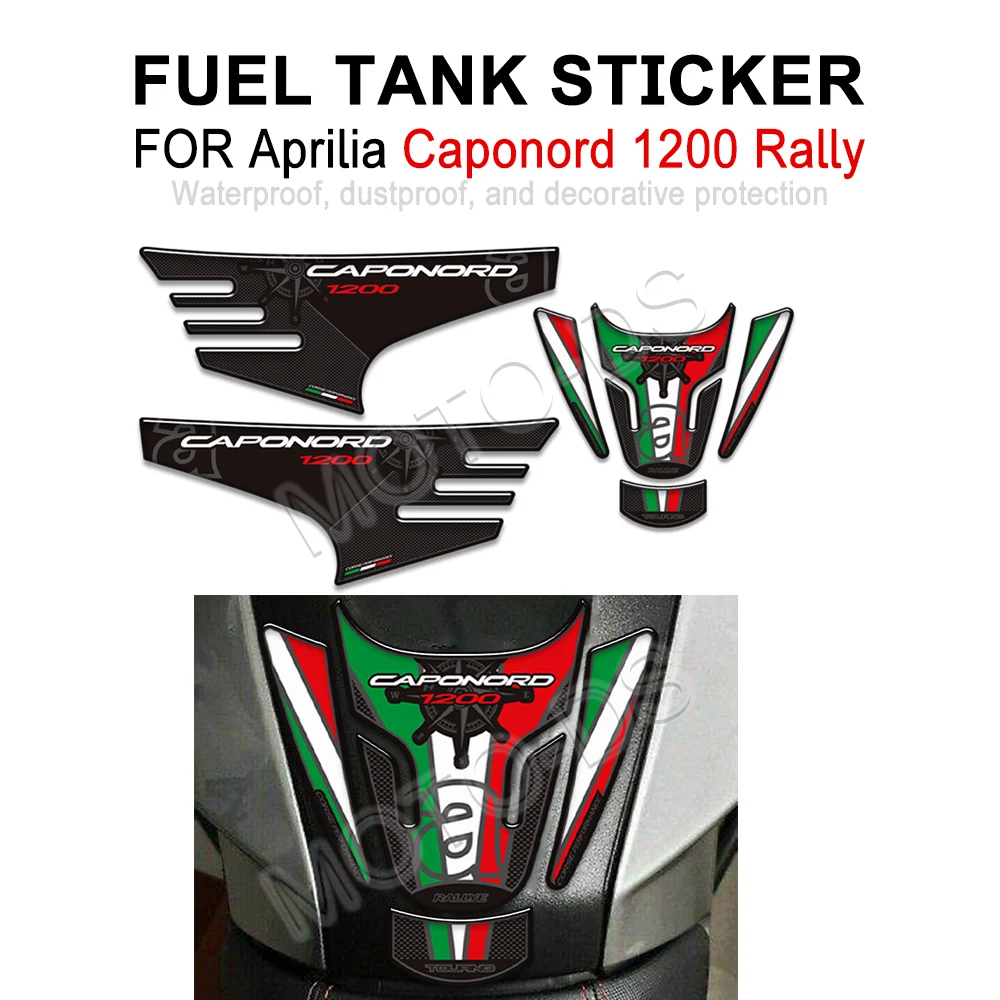 For Aprilia Caponord 1200 Rally 2013 - 2022 Motorcycle Side Fuel Oil Tank Pad Kit Knee Protector Stickers Decals