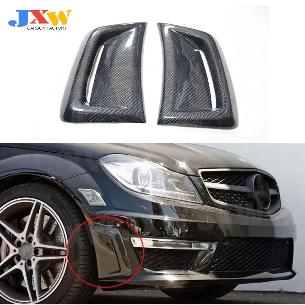 

Carbon Fiber Front Bumper Side Air Vents For Benz W204 C63 AMG 2012-2014 FRP Fenders Panels Trims Cover Cars Accessories