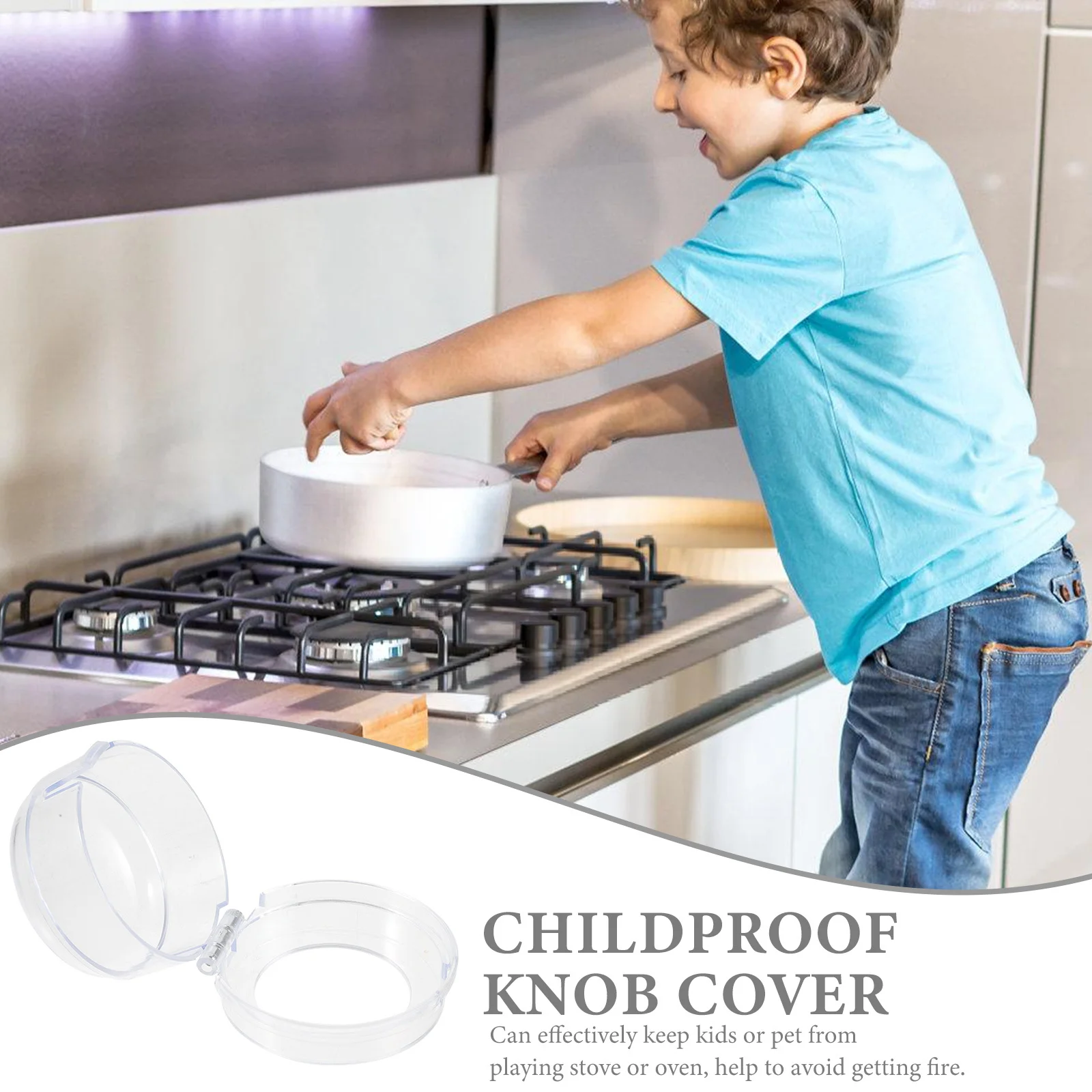5 pezzi Copri manopola per fornello a gas Protezione di sicurezza in plastica Protezione per manopola del forno resistente al calore per protezione di sicurezza da cucina per bambini
