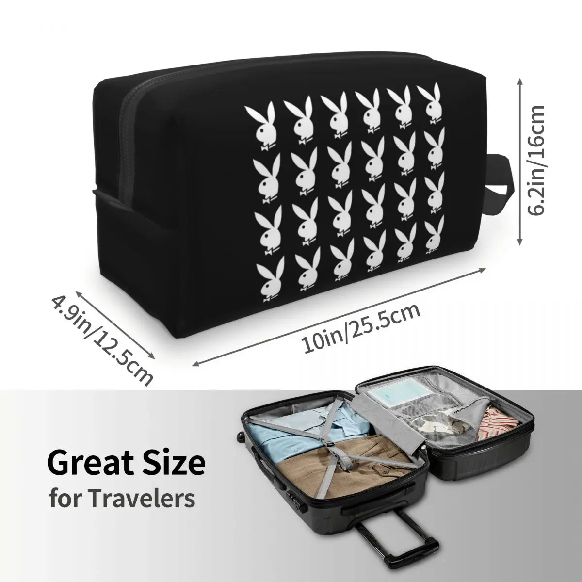 Y2k Bunny Design Makeup Bag Cosmetic Organizer Storage Dopp Kit Toiletry Cosmetic Bag for Women Beauty Travel Pencil Case
