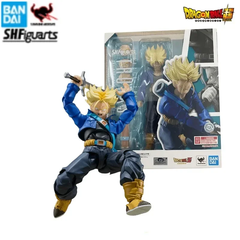 In Stock Bandai Original Dragon Ball Z S.H.Figuarts Super Saiyan Trunks The Boy From The Future Anime Figure Boxed Toys Model