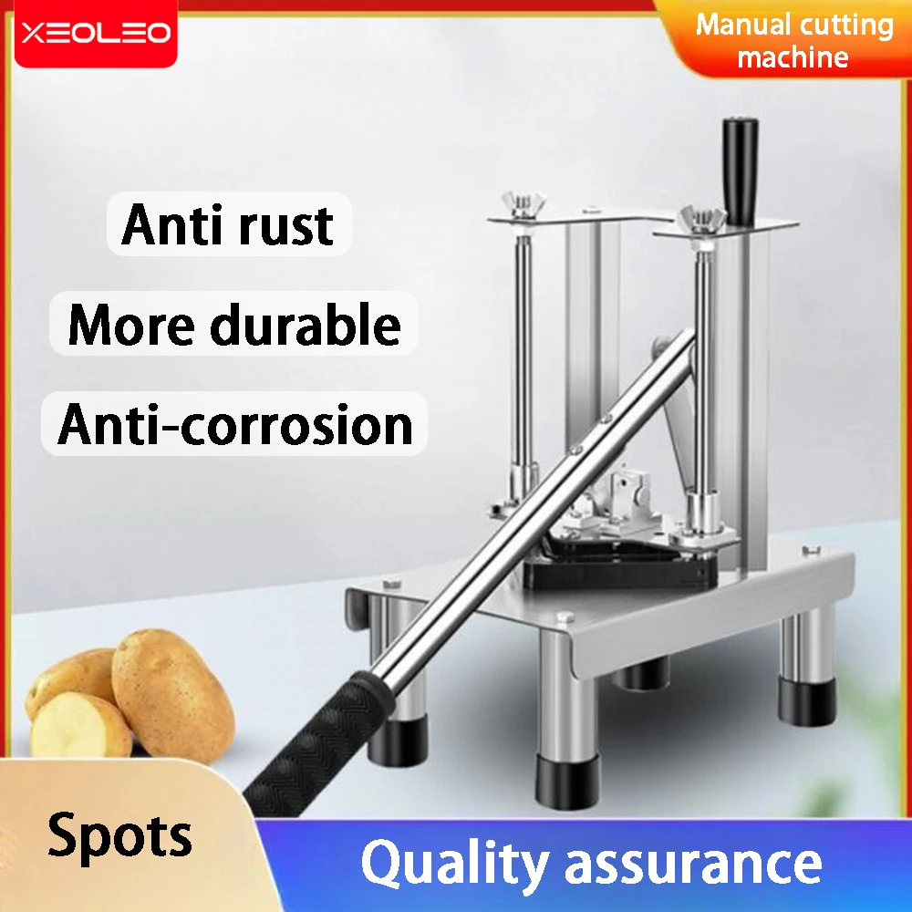 XEOLEO pemotong sayuran komersial 3 pisau pengganti baja tahan karat pemotong kentang goreng profesional prosesor makanan dapur rumah