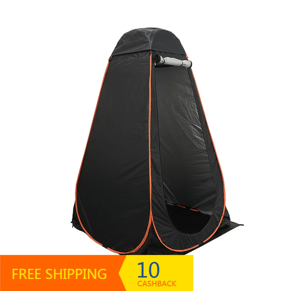 Outdoor Portable Shower Awning Tent With Top Opening Camping Toilet Clothes Changing Tent