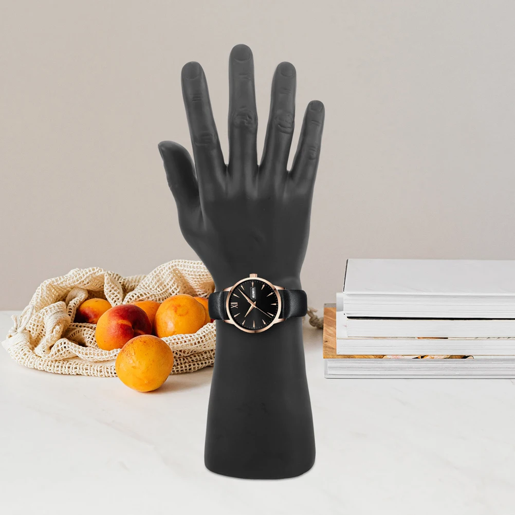 

2 Pcs Hand Form Stands Display Props Realistic Mannequin Hand Ring Holder Lightweight Portable Jewelry Organizer