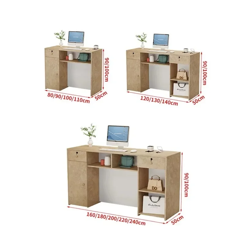 Glamour Simple Bar Counter Classic Commercial Vintage Luxury Reception Desk Salon Professional Rezeption Commercial Furniture