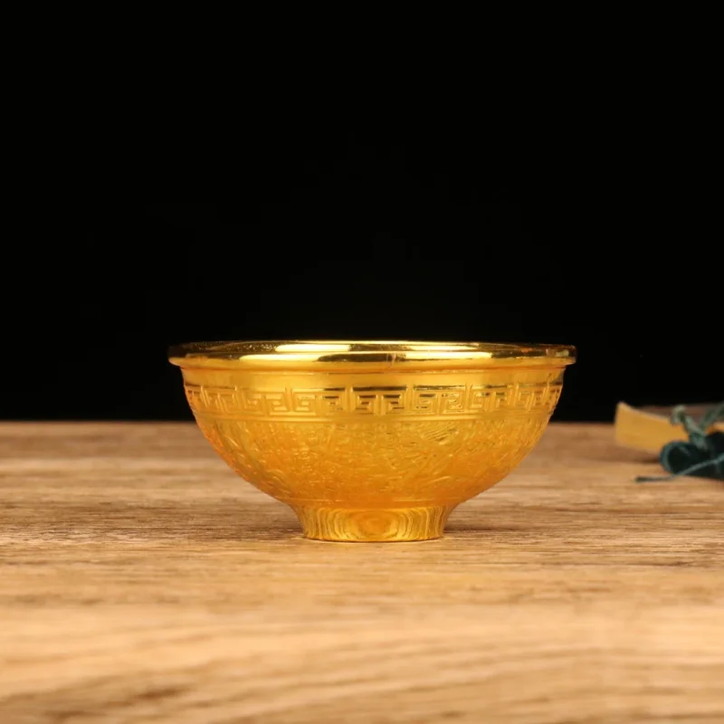 Small Pfaff Gold- Silver-Plated Craftsmanship Promotional Gift Wealth-Attracting Bowl
