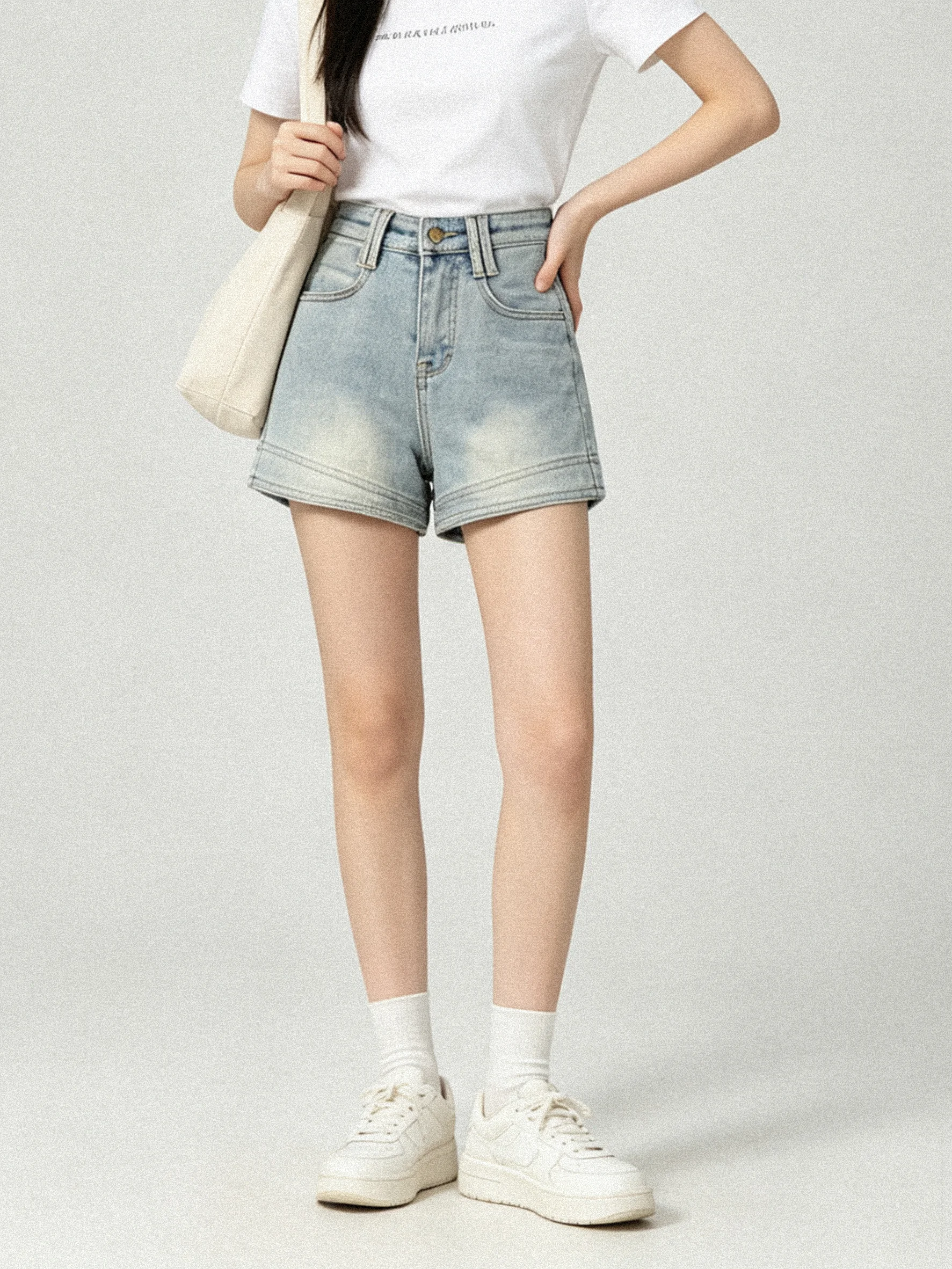 High Waist Slim Fit Denim Shorts Korean Style Commute Sexy Girl Bodycon Jeans Summer New Arrival Ladies Casual Wide Leg Pants