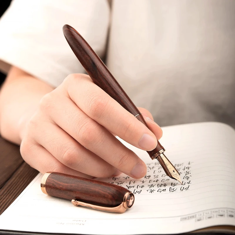 

Hongdian A10 деревянная авторучка с магнитной присоской, высококачественная профессиональная сменная сумка для чернил, ручка для практики каллиграфии