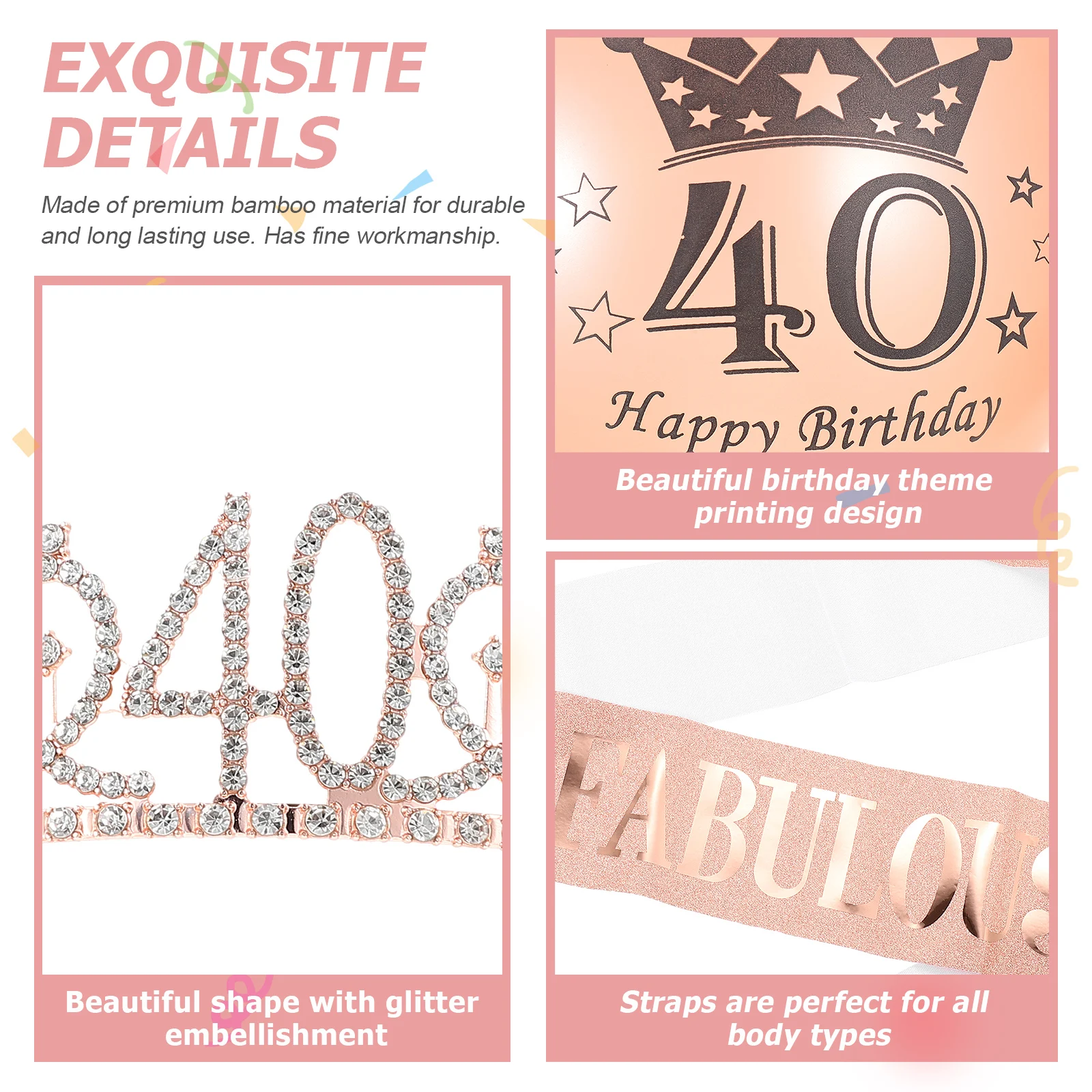 

Crown Balloon Decoration Birthday Decorations for Girls Party Balloons Women Accessories